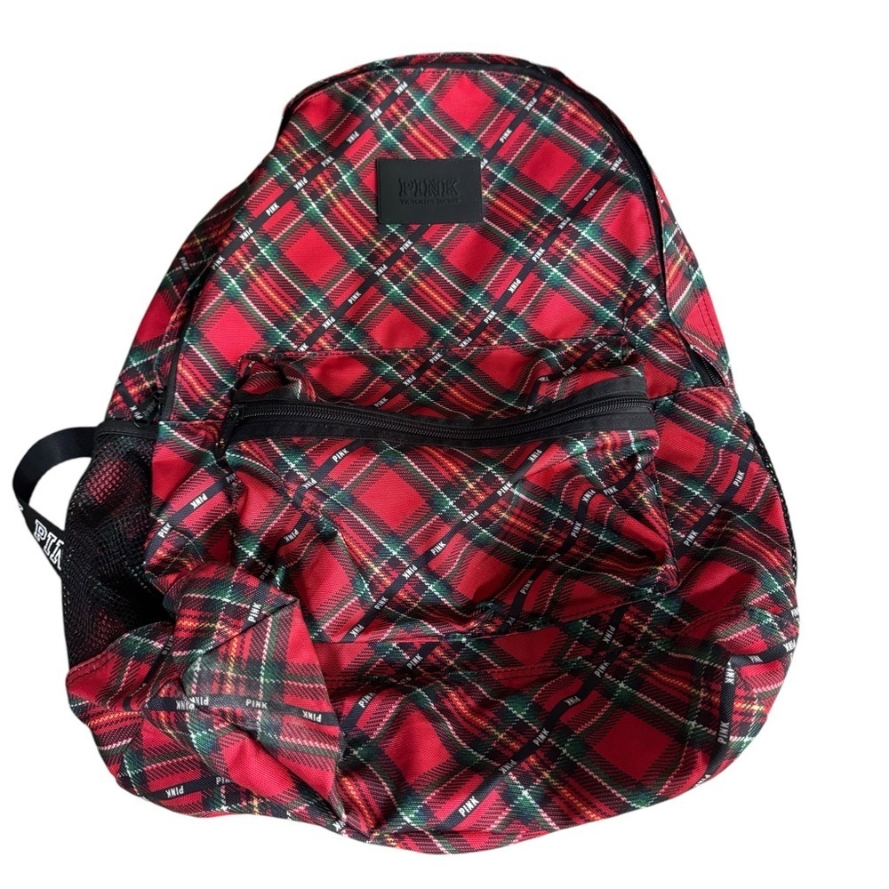 PINK Plaid Backpack